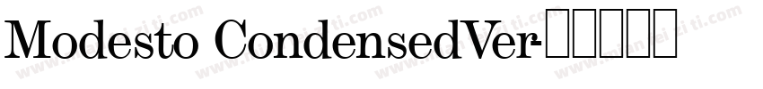 Modesto CondensedVer字体转换